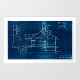 Admin Blueprint Art Print