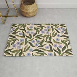 Periwinkle Plant Area & Throw Rug