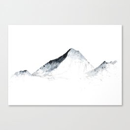 MOUNT EVEREST mountainsplash grey Canvas Print