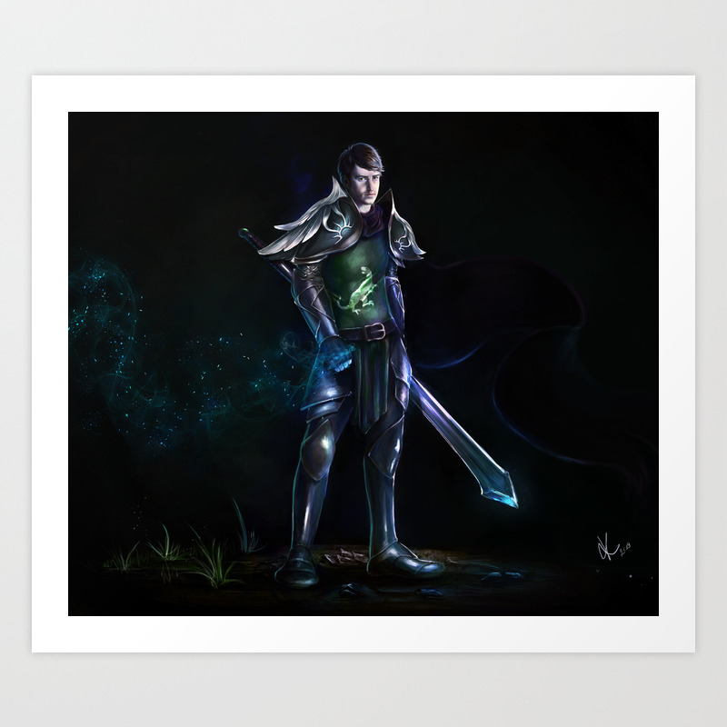 Justicar Mazzello Joe Mazzello Fanart Fantasy Knight Editon Art Print By Syralis Society6