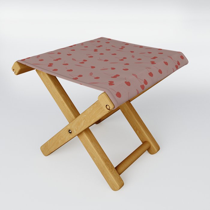 Pink Cherries Folding Stool