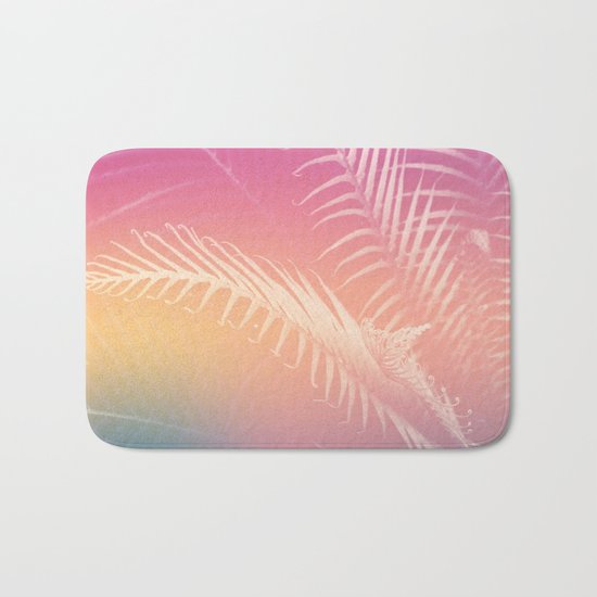 Gradient Tropical leaves Bath Mat