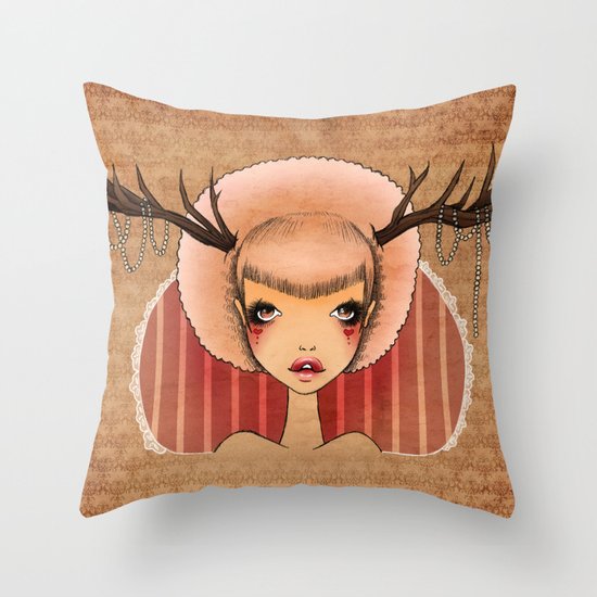 Wicked Pearls Throw Pillow