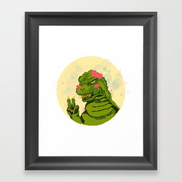 Kaiju Kitty Framed Art Print