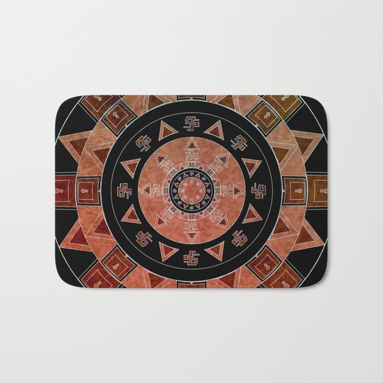 ethnic circle Bath Mat