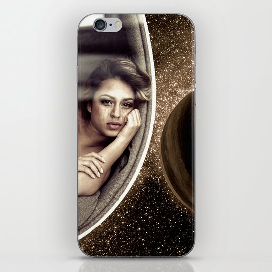 Sad walk in Space iPhone Skin