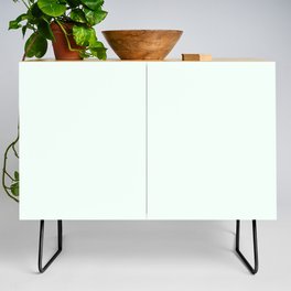 Mint Cream White Solid Color Popular Hues Patternless Shades of White Collection Hex #f5fffa Credenza