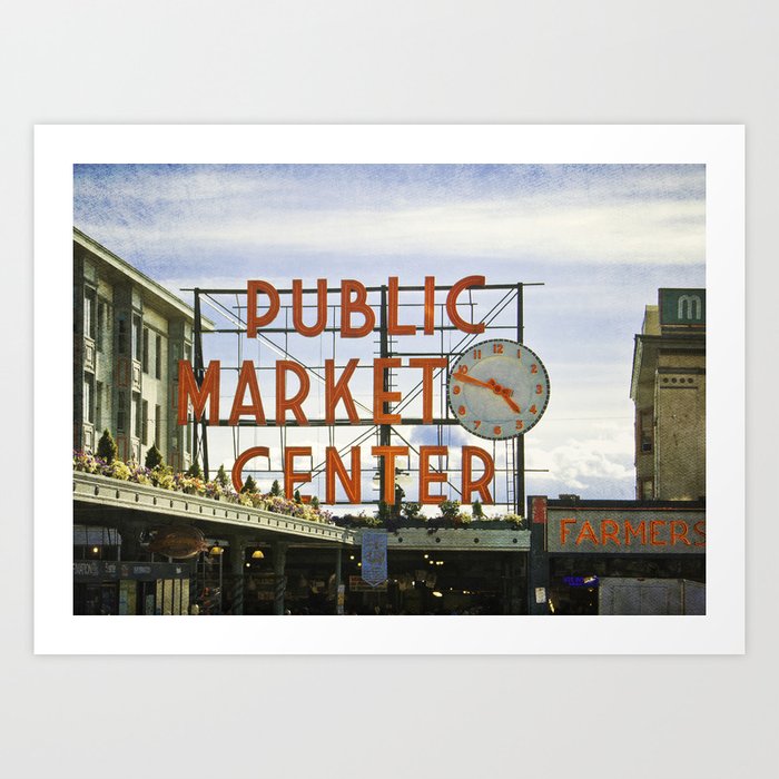 Seattle Pike Place Market Art Print