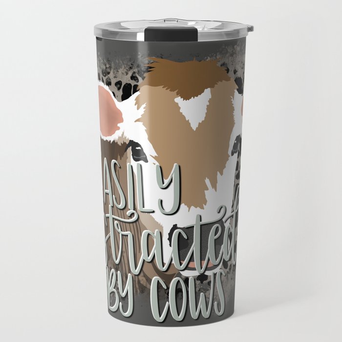 Easily Distracted By Cows Travel Mug