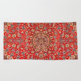 Antique Persian Carpet Beach Towel