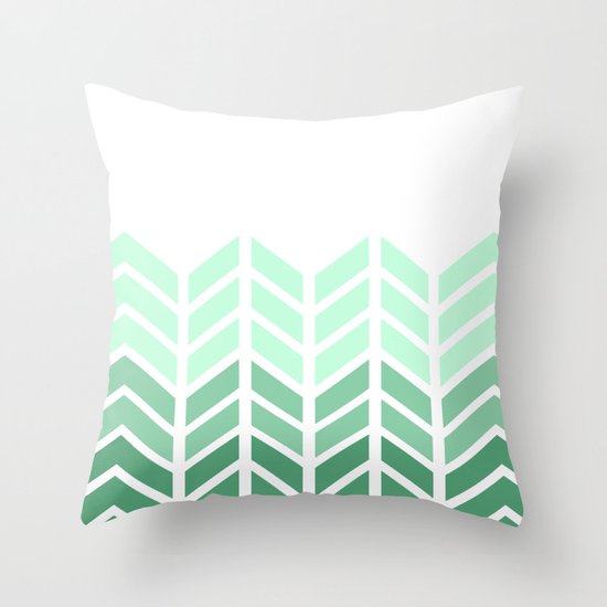 OMBRE LACE CHEVRON Throw Pillow