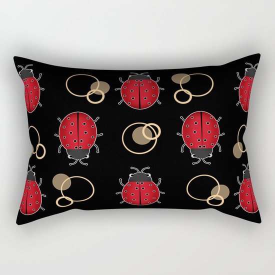 Cheerful ladybugs . Rectangular Pillow