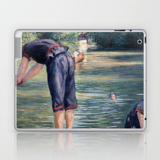 Gustave Caillebotte - Bathers, Bank of the Yerres Laptop & iPad Skin