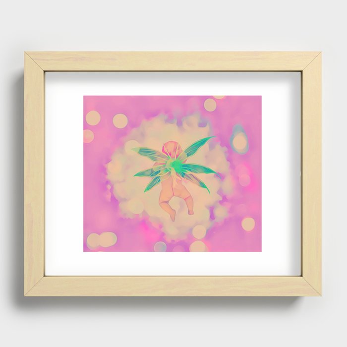 Little Dream 2 pink, dreams, pastel, love, cute,  Recessed Framed Print
