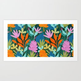 Spotted Multi-colored Leaves Art Print