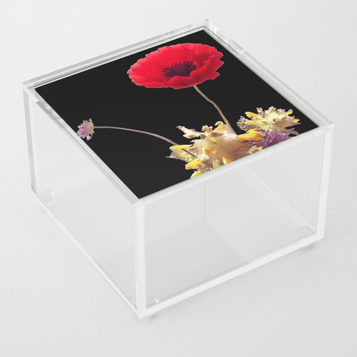 Poppy and wildflowers Acrylic Box