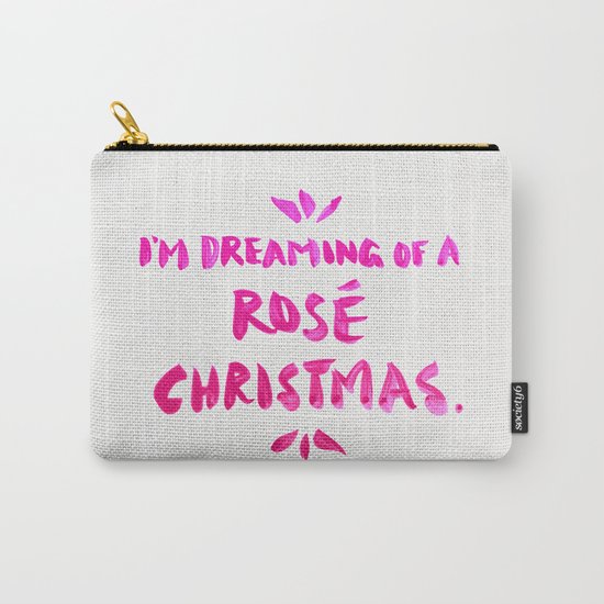 Rosé Christmas Carry-All Pouch