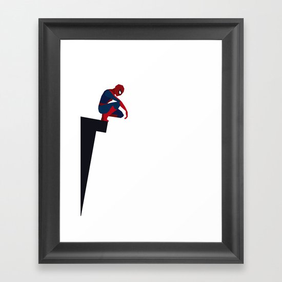 Basic Paper - Spiderman Framed Art Print