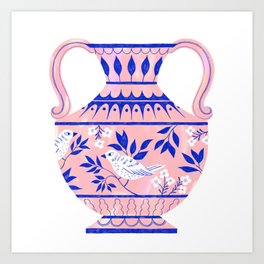 Pretty Ornate Pink Vase Art Print