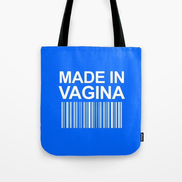 Made In Baby Funny Barcode Boy Blue Tote Bag By Creativeangel