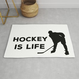 Hockey Is Life Rug
