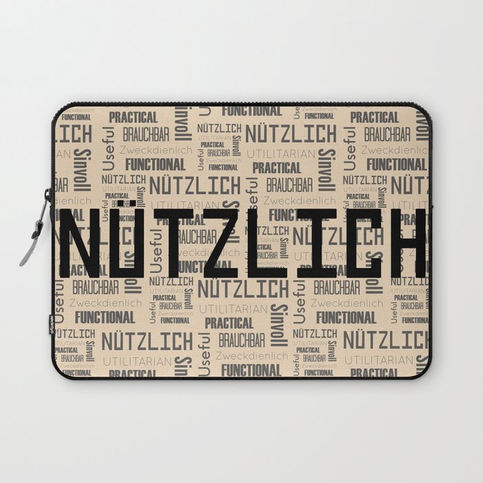 Nutzlich: Word and Pattern Laptop Sleeve