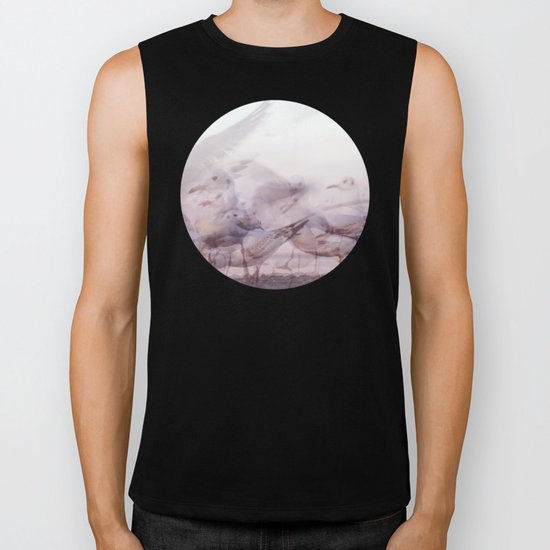 SONGS OF BIRDS | White Seagulls Biker Tank
