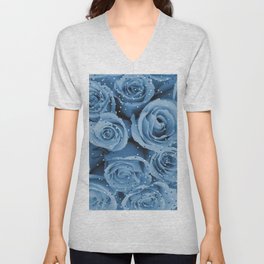 Blue roses V Neck T Shirt