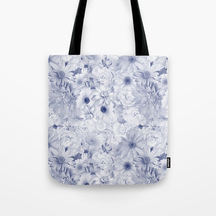 slate grey floral bouquet aesthetic array Tote Bag