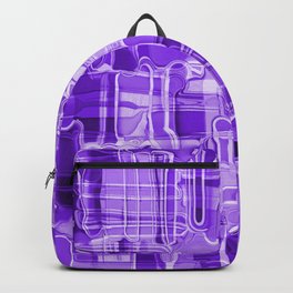 Modern Abstract Digital Paint Strokes in Grape Purple Backpack
