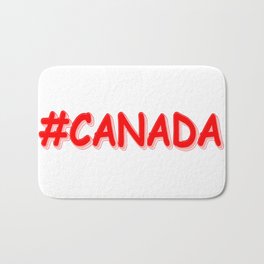 "#CANADA" Cute Expression Design. Buy Now Bath Mat