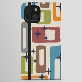 Retro Mid Century Modern Abstract Pattern 224 Atomic Googie iPhone Wallet Case