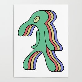 Abstract Squidward Poster
