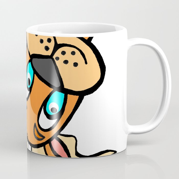 Spud The Christmas Reindeer With Lights Upside Down Coffee Mug By Desertsart Society6