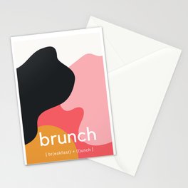 Abstract Brunch Restaurant Wall Art Stationery Card