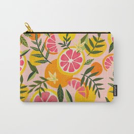 Grapefruit Blooms – Blush Carry-All Pouch