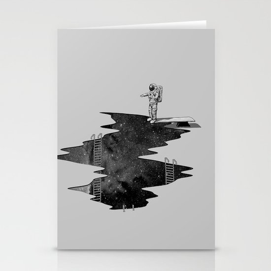 Space Diving Stationery Cards