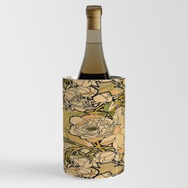 Alphonse mucha - flowers textile Wine Chiller