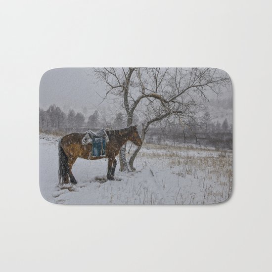 Winter Horse III Bath Mat