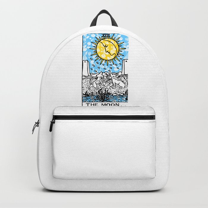 Floral Tarot Print - The Moon Backpack