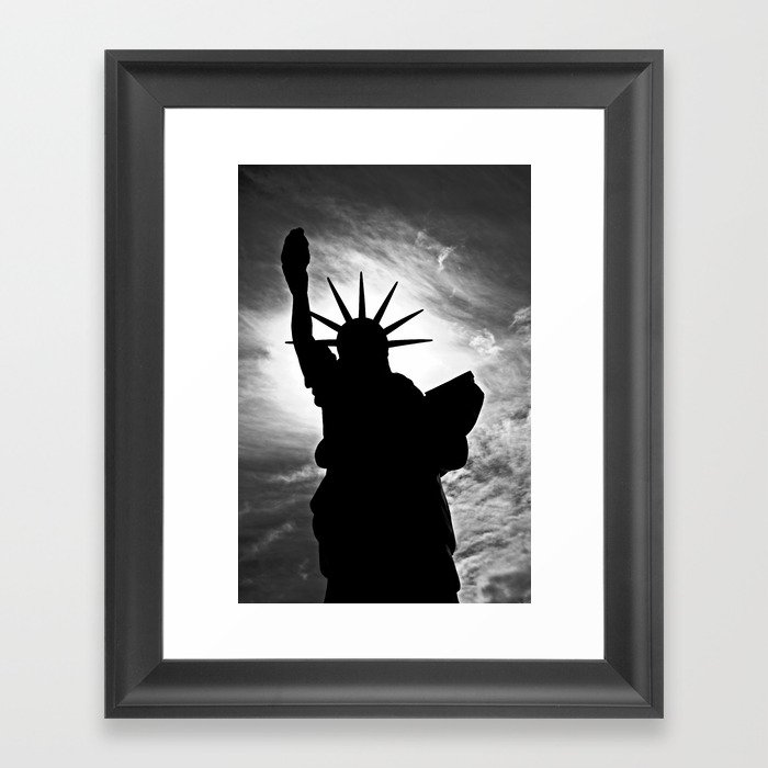 Liberty Silhouette Framed Art Print