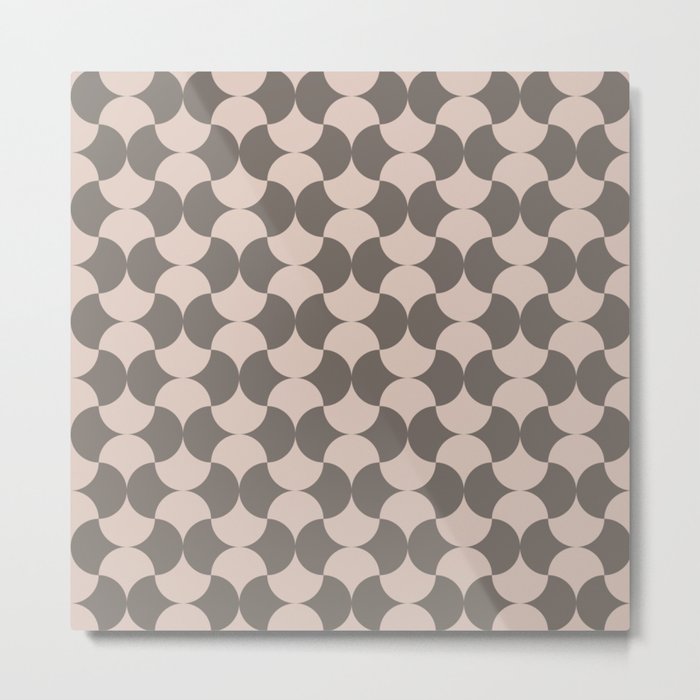 Deco 2 pattern grey Metal Print