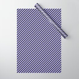 [ Thumbnail: Slate Blue, Black, and Lavender Colored Lined Pattern Wrapping Paper ]