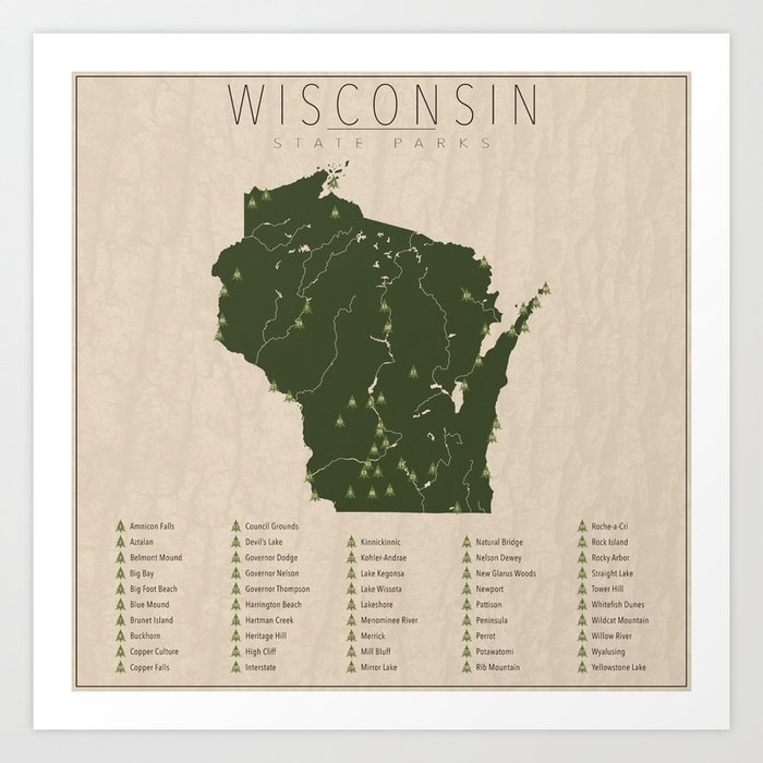 Wisconsin Parks Art Print
