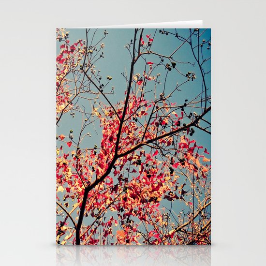 Autumn Branch & Leaves Stationery Cards