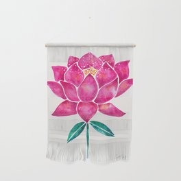 Sacred Lotus – Magenta Blossom Wall Hanging