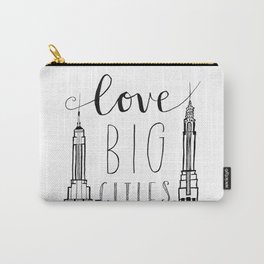 New York City Skyscrapers -Love Big Cities Lettering Carry-All Pouch