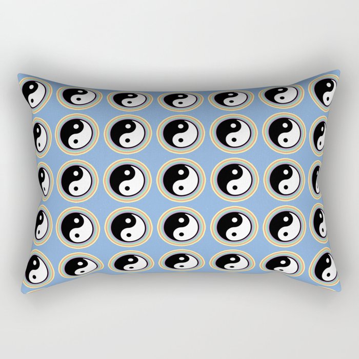 Hippie Yin Yang Pattern Rectangular Pillow