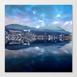 New Zealand Photography - Beautiful City Under The Mysterious Sky Canvas Print