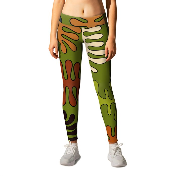 Matisse cutouts colorful seaweed design 4 Leggings